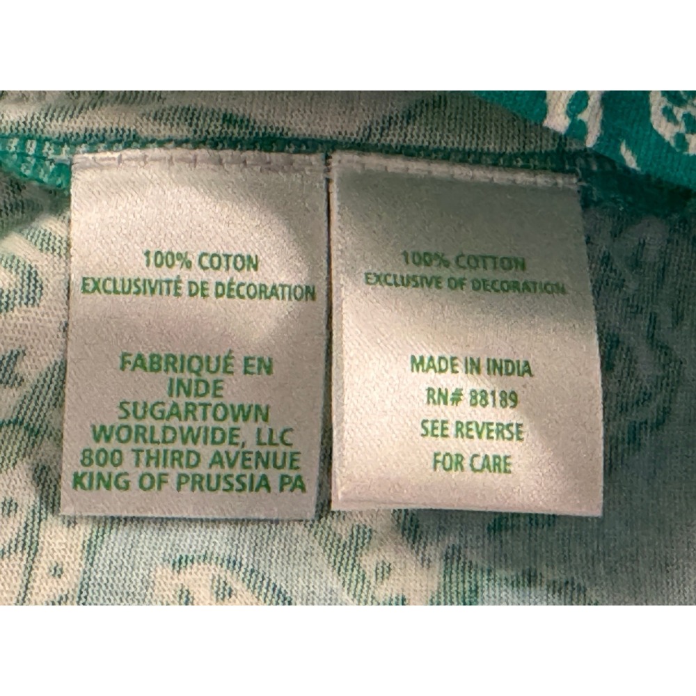 Lilly Pulitzer Golda Top Botanical Green Safari Sangria Floral Ruffle Top Size S - Picture 5 of 5